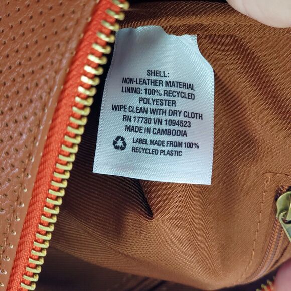 Universal Thread Winged Pouch Makeup Tote Bag Cognac Brown Medium Brand New NWT - Picture 7 of 9